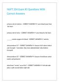 NUFT 204 Exam -3 Questions With Correct Answers