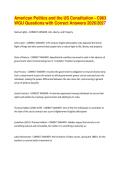 American Politics and the US Constitution - C963 WGU Questions with Correct Answers 2026-2027