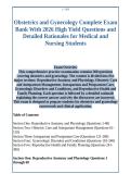 Obstetrics and Gynecology Complete Exam &NewLine;Bank With 2026 High Yield Questions and &NewLine;Detailed Rationales for Medical and &NewLine;Nursing Students