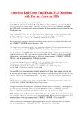 American Red Cross Final Exam BLS Questions with Correct Answers 2026