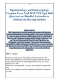 Ophthalmology and Otolaryngology &NewLine;Complete Exam Bank With 2026 High Yield &NewLine;Questions and Detailed Rationales for &NewLine;Medical and Nursing Students