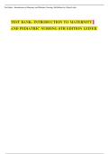 Test Bank For Introduction to Maternity and Pediatric Nursing 8th Edition by Gloria Leifer ISBN 9780323483971 Chapters &lpar;1 to 34&rpar;