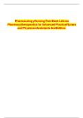 Updated&sol;Latest Rosenthal and Lehne&rsquo;s Pharmacotherapeutics for Advanced Practice Providers 2nd Edition 2025&ndash;2026 Comprehensive Test Bank Questions and Answers for Advanced Pharmacology Nurse Practitioner Prescribing Clinical Decision Making and Certificati