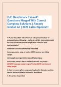 CJE Benchmark Exam &num;3 &NewLine;Questions Merged With Correct &NewLine;Complete Solutions &vert; Already &NewLine;Graded A&plus; &vert; 2026 Latest Update&excl;&excl;&excl;