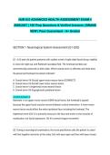 NUR 631 ADVANCED HEALTH ASSESSMENT EXAM 4 2026&sol;2027 &vert; 100 Prep Questions & Verified Answers &vert; BRAND NEW &vert; Pass Guaranteed - A&plus; Graded&NewLine;&NewLine;
