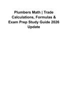 Plumbers Math&colon; Trade Calculations&comma; Formulas & Exam Prep Study Guide 2026 Update