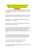 Hazmat Ops Exam Questions and 100&percnt; Verified Correct Answers 2026&sol;2027