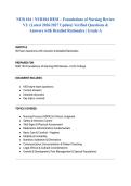 NUR 104 &sol; NUR104 HESI &ndash; Foundations of Nursing Review V2&colon; &lpar;Latest 2026&sol;2027 Update&rpar; Verified Questions & Answers with Detailed Rationales &vert; Grade A