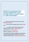 HHA Exam Comprehensive Exam &NewLine;Questions Merged With Correct&NewLine;Complete Solutions &vert; Already Graded &NewLine;A&plus; &vert; 2026 Latest Update&excl;&excl;&excl;