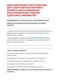 NAMS MENOPAUSE STUDY GUIDE 2026&ndash;2027 &vert; NCMP CERTIFICATION PREP &vert; WOMEN'S HEALTH MENOPAUSE PRACTITIONER EXAM &vert; VERIFIED QUESTIONS & ANSWERS PDF