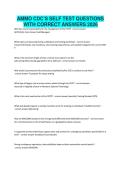 AMMO CDC&rsquo;S SELF TEST QUESTIONS WITH CORRECT ANSWERS 2026