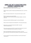 AMMO CDC SET B QUESTIONS WITH CORRECT ANSWERS 2026