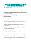AMMO CDC MODULE 3 REVIEW QUESTIONS WITH CORRECT ANSWERS 2O26