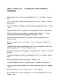 HMGT 2460 EXAM 1 QUESTIONS WITH VERIFIED ANSWERS