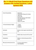 Bio 111 Mcgill Final Exam Questions and&NewLine;Answers with Verified Solutions &vert; Latest&NewLine;Updated 2026