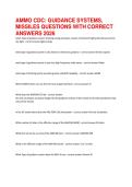 AMMO CDC GUIDANCE SYSTEMS&comma; MISSILES QUESTIONS WITH CORRECT ANSWERS 2026