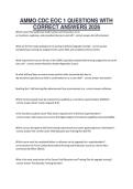 AMMO CDC EOC 1 QUESTIONS WITH CORRECT ANSWERS 2026