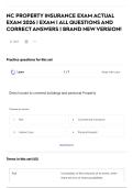 NC PROPERTY INSURANCE EXAM ACTUAL EXAM 2026 &vert;  EXAM &vert; ALL QUESTIONS AND CORRECT ANSWERS &vert; BRAND NEW VERSION&excl;
