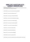 AMMO CDC-S QUESTIONS WITH CORRECT ANSWERS 2026