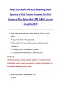 Texas Electrical Contractor Licensing Exam &NewLine;Questions With Correct Answers &lpar;Verified &NewLine;Answers&rpar; Plus Rationales 2026 Q&A &vert; Instant &NewLine;Download Pdf 