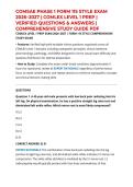 COMSAE PHASE 1 FORM 115 STYLE EXAM 2026&ndash;2027 &vert; COMLEX LEVEL 1 PREP &vert; VERIFIED QUESTIONS & ANSWERS &vert; COMPREHENSIVE STUDY GUIDE PDF