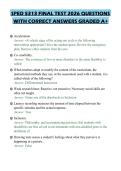 SPED 5313 FINAL TEST 2026 QUESTIONS&NewLine;WITH CORRECT ANSWERS GRADED A&plus;&NewLine;