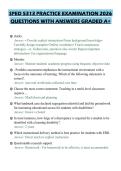 SPED 5313 PRACTICE EXAMINATION 2026&NewLine;QUESTIONS WITH ANSWERS GRADED A&plus;&NewLine;