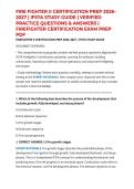 FIRE FIGHTER II CERTIFICATION PREP 2026&ndash;2027 &vert; IFSTA STUDY GUIDE &vert; VERIFIED PRACTICE QUESTIONS & ANSWERS &vert; FIREFIGHTER CERTIFICATION EXAM PREP PDF