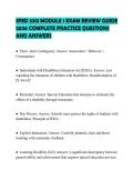 SPED 5313 MODULE 1 EXAM REVIEW GUIDE&NewLine;2026 COMPLETE PRACTICE QUESTIONS&NewLine;AND ANSWERS