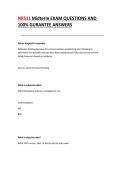 NR 511 Differential Diagnosis & Primary Care Practicum Midterm Exam Questions and Answers