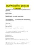 Hazmat Ops Actual Exam Questions and Verified Correct Answers Already Rated A&plus; 2026&sol;2027