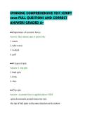 SPINNING COMPREHENSIVE TEST SCRIPT&NewLine;2026 FULL QUESTIONS AND CORRECT&NewLine;ANSWERS GRADED A&plus;
