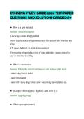 SPINNING STUDY GUIDE 2026 TEST PAPER&NewLine;QUESTIONS AND SOLUTIONS GRADED A&plus;