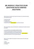 JBL MODULE 2 PRACTICE EXAM&NewLine;QUESTIONS WITH VERIFIED&NewLine;SOLUTIONS&NewLine;