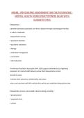 NR 548 Psychiatric Assessment for the Psychiatric-Mental Health Nurse Practitioner Questions and Answers