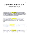 C273 WGU EXAM QUESTIONS WITH&NewLine;VERIFIED SOLUTIONS&NewLine;