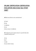 SPLUNK CERTIFICATION CERTIFICATION&NewLine;EVALUATION 2026 EXAM Q&A STUDY&NewLine;SHEET