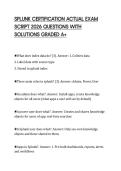 SPLUNK CERTIFICATION ACTUAL EXAM&NewLine;SCRIPT 2026 QUESTIONS WITH&NewLine;SOLUTIONS GRADED A&plus;