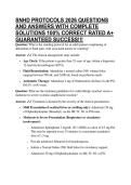 SNHD PROTOCOLS 2026 QUESTIONS AND ANSWERS WITH COMPLETE SOLUTIONS 100&percnt; CORRECT RATED A&plus; GUARANTEED SUCCESS&excl;&excl;&excl;