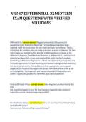 NR 547 DIFFERENTIAL DX MIDTERM&NewLine;EXAM QUESTIONS WITH VERIFIED&NewLine;SOLUTIONS&NewLine;