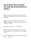 SPLUNK CERTIFICATION EXAM SCRIPT&NewLine;FINAL PAPER 2026 SOLVED QUESTION SET&NewLine;GRADED A&plus;&NewLine;