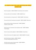 U&period;S&period; CONSTITUTION STUDY GUIDE QUESTIONS AND CORRECT ANSWERS 2026