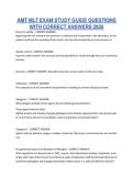 AMT MLT EXAM STUDY GUIDE QUESTIONS WITH CORRECT ANSWERS 2026&period;