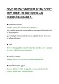SPMT 370 WALTMYER UNIT 1 EXAM SCRIPT&NewLine;2026 COMPLETE QUESTIONS AND&NewLine;SOLUTIONS GRADED A&plus;