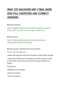 SPMT 370 WALTMYER UNIT 1 FINAL PAPER&NewLine;2026 FULL QUESTIONS AND CORRECT&NewLine;ANSWERS&NewLine;