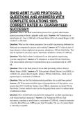 SNHD AEMT FLUID PROTOCOLS QUESTIONS AND ANSWERS WITH COMPLETE SOLUTIONS 100&percnt; CORRECT RATED A&plus; GUARANTEED SUCCESS&excl;&excl;&excl;