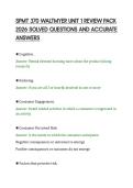 SPMT 370 WALTMYER UNIT 1 REVIEW PACK&NewLine;2026 SOLVED QUESTIONS AND ACCURATE&NewLine;ANSWERS&NewLine;