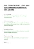 SPMT 370 WALTMYER UNIT 1 STUDY GUIDE&NewLine;2026 COMPREHENSIVE QUESTION SET&NewLine;WITH ANSWERS&NewLine;
