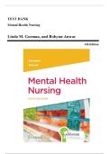 Test Bank For Mental Health Nursing Sixth Edition by Robynn Gorman&comma; Linda M&period;&semi; Anwar&vert;&vert;ISBN NO&colon;10&comma;1719645604&vert;&vert;ISBN NO&colon;13&comma;978-1719645607&vert;&vert;All Chapters&vert;&vert;Complete Guide A&plus;&period;