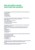 NBC-HIS SAMPLE BOARD QUESTIONS AND ANSWERS
